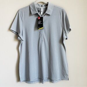 Men's Under Armour Striped Fitted Collared Heat Gear Polo Shirt | US XL | EU 56